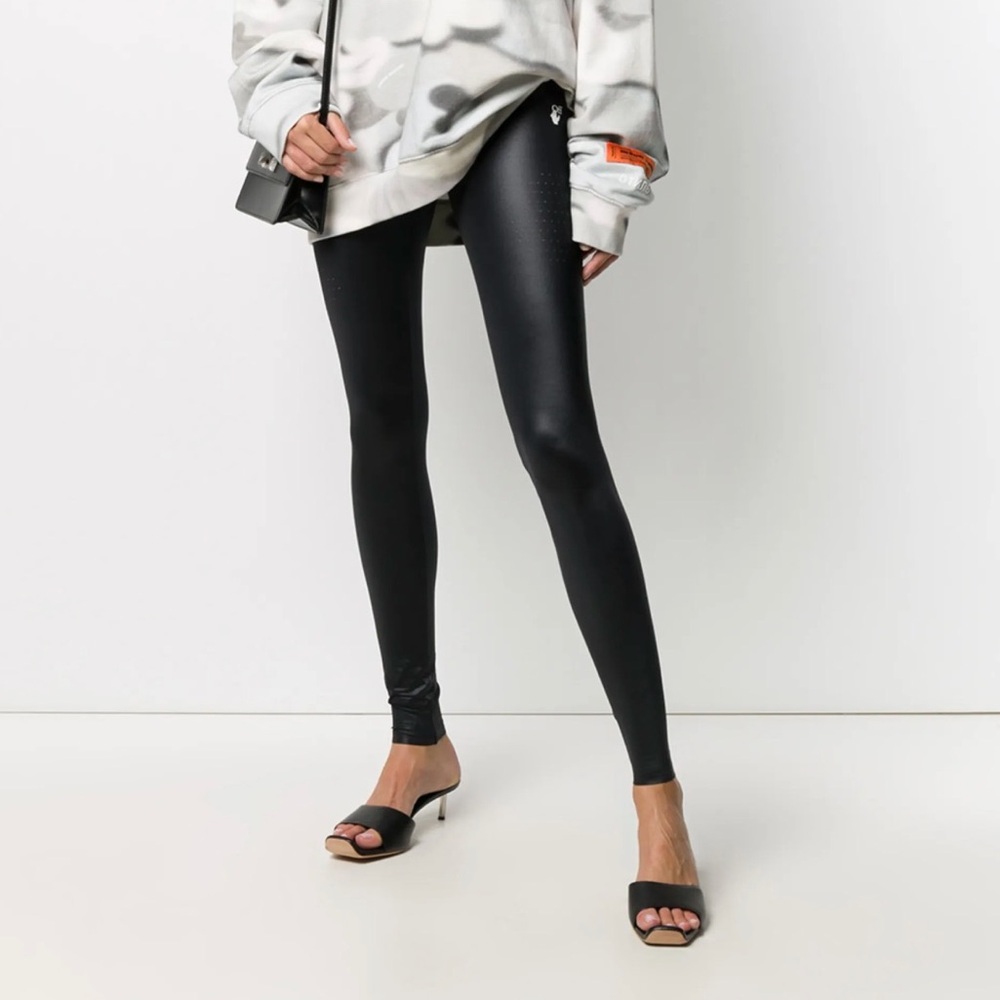 Off-White logo Black High-Rise Leggings